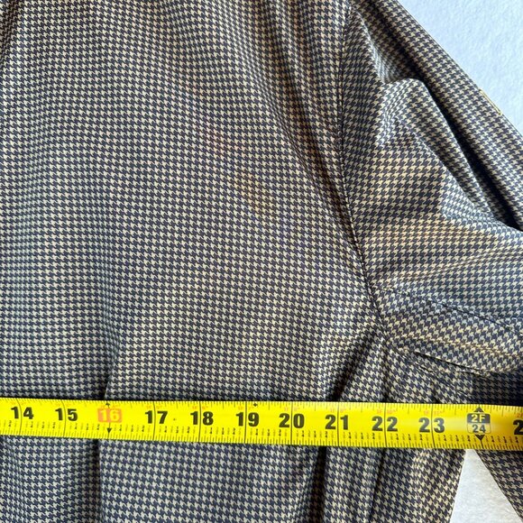 DryJoys by FootJoy Windbreaker Mens Large Brown Houndstooth Pullover Golf Jacket - Picture 7 of 12